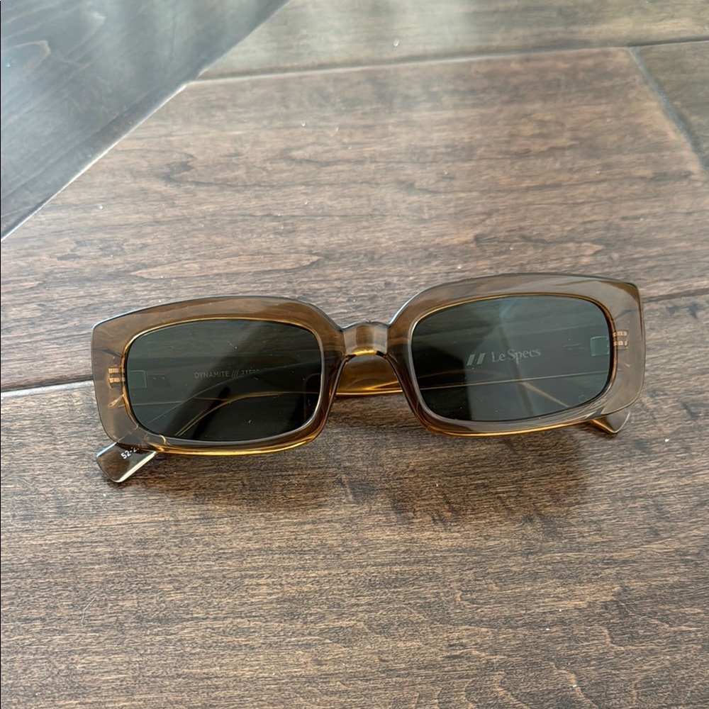 Le Specs dynamite rectangular frames tobacco - Picture 3 of 9